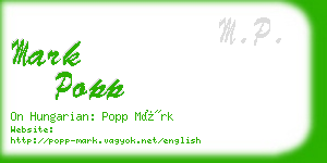 mark popp business card